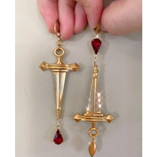 The Double Edged Sword Earrings Earrings,Goth Earrings,Gothic Gifts for Her