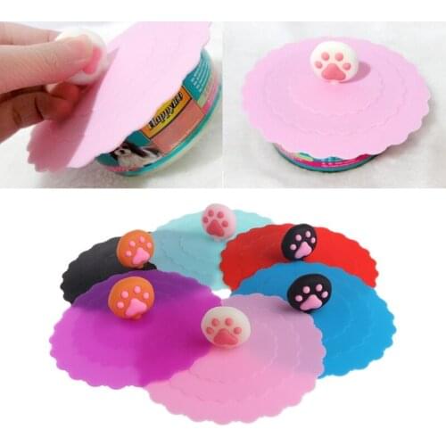 Pet Food Can Cover Silicone Storage Cap Fresh Lid Dog Cat Reusable Color Random