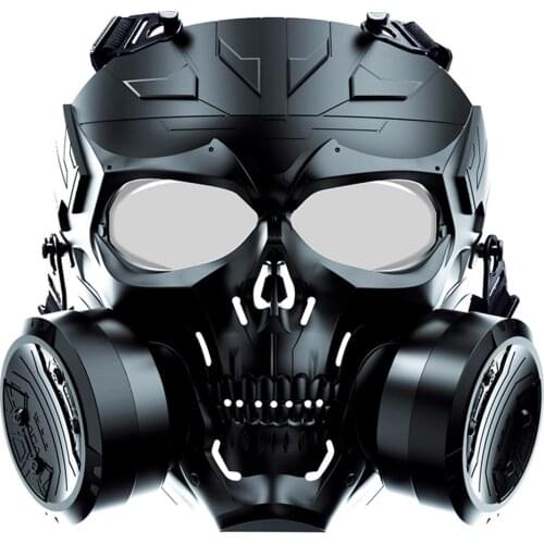 Tactical Skull Masks Airsoft Paintball Biochemical Machinery Style Double Fan Mask Hunting BB Gun Shooting Military Accessories