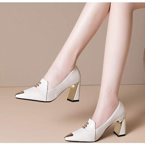 High Heels Pump Beige Black Dress Shoes for Women Fall Shoes Woman Pointy High Heels Women Office Shoes Party Wedding Heels