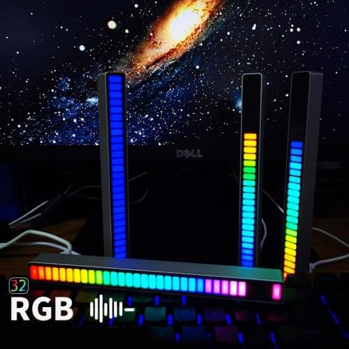 Car Decoration Light RGB Interior Atmosphere Light Voice-Activated Pickup Rhythm Light Creative Spectrum LED Music Sensor Light