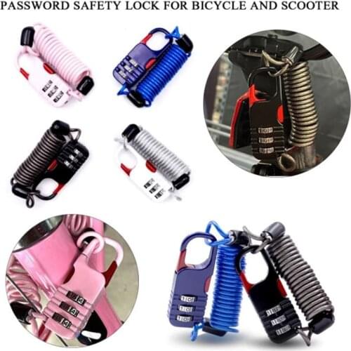 Bicycle Anti-theft Motorcycle 3 Digit Combination Password Safety Cable Lock