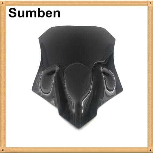 Double Bubble Motorcycle Windshield WindScreen for Yamaha MT09 MT-09 Tracer 2015 2016 Black Windproof Front Glass Racing Screen