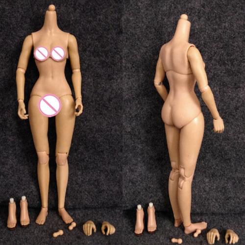 1/6 Female Suntan Skin Figure Body Model W/Replaceable Feet&Hands Toy For 12'' KUMIK CG CY Girl Doll