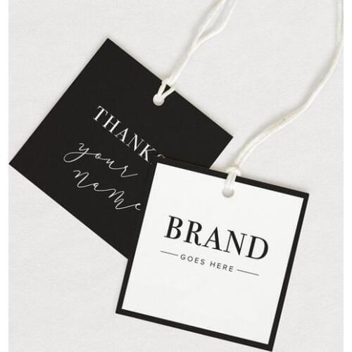 Custom Clothes Gold Hot Stamping Paper Tags