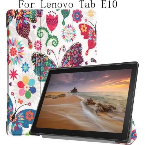 For Lenovo Tab E10 Case Fashion Protector TabE10 TB-X104 X104F Cover LenovoE10 Casing With Cute Butterfly Girl Tower Painting