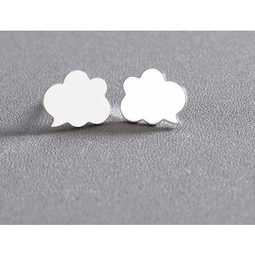 CHENGXUN Trendy Romantic Cloud Stud Earrings Cute Fashion Earrings Stainless Steel Metal for Daughter Child Teen Girl Gift 2020
