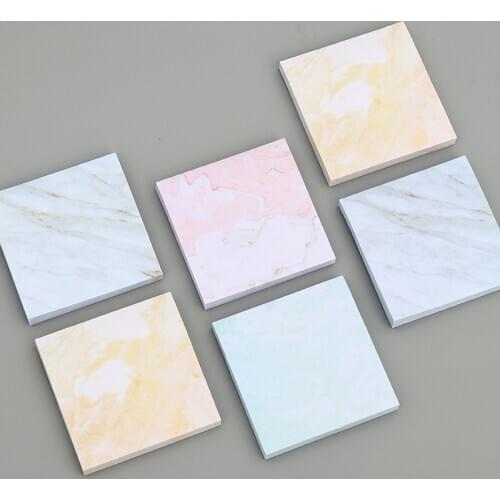 DL Personal creative marble texture convenience sticker can be tore small notebook Stationery small book note N post