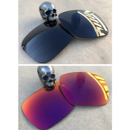 Firtox True Polarized Enhanced Replacement Lenses for-Oakley Hijinx Sunglass (Lens Only)-Black and Purple Red