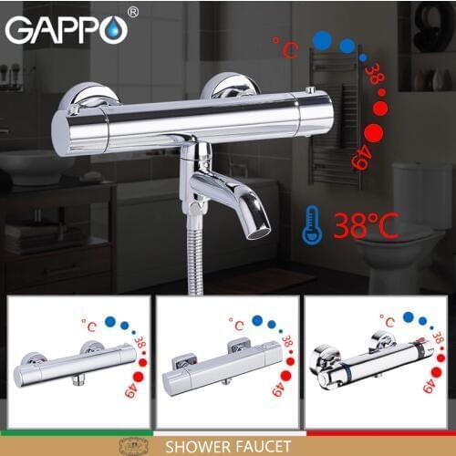 GAPPO Shower Faucets bath mixer with thermostat waterfall thermostatic shower faucet wall mounted tub faucet tapware griferia