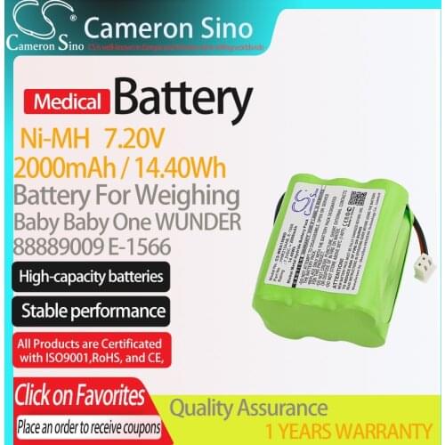 CameronSino Battery for Weighing Baby Baby One WUNDER fits Weighing 88889009 Medical Replacement battery 2000mAh/14.40Wh 7.20V