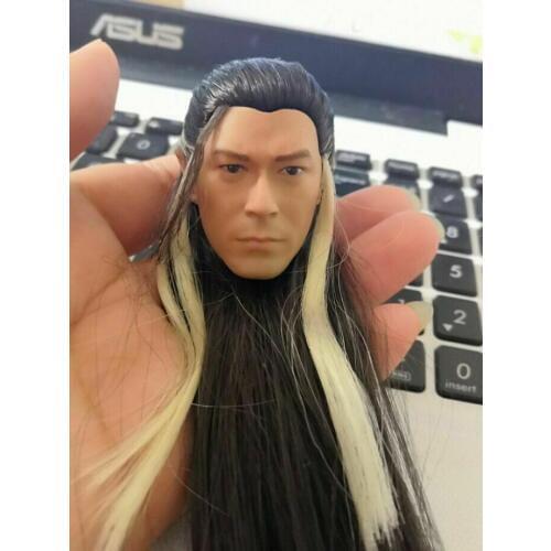 1/6 Male Head Carving Louis Koo Head Sculpt Model Movie Figure Yang Guo Tin Lok Head for 12" Body