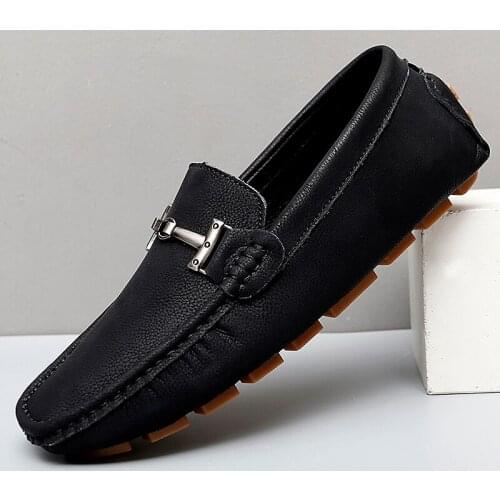 Men Shoes Genuine Leather Fashion Casual Slip on Formal Loafers Men Moccasins Luxury Shoes Designers Male Driving Shoes Flat Man