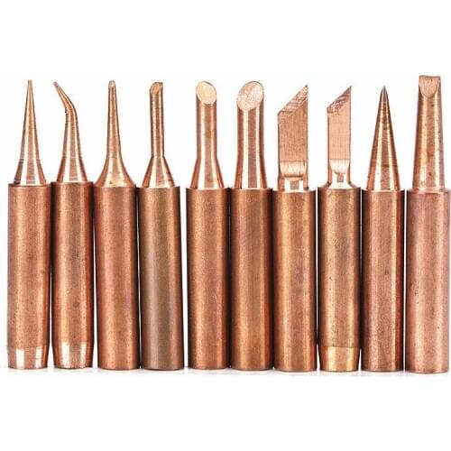 5/3pcs DIY Soldering Tip Set Copper Lead-free Electric Solder Iron Welding Replacement Tips Station Repair Tools Kit