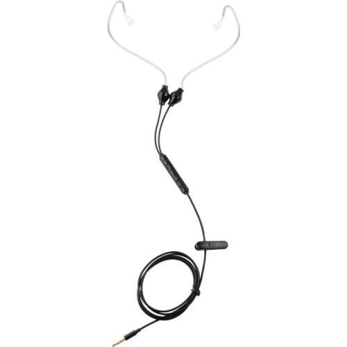 FBI Style In-Ear Earphone with Mic Radiation Protection Earphone Monitor Earpiece Air Duct Earbuds Earphone