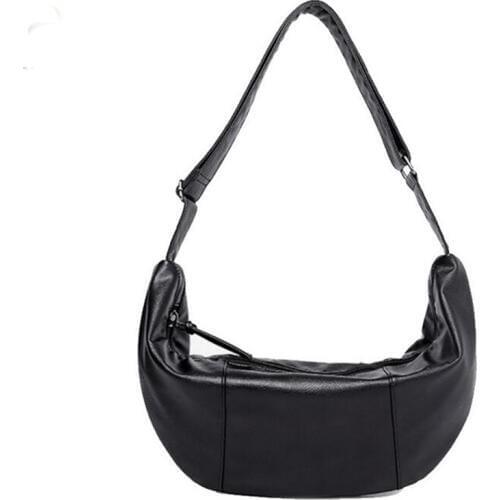 2020 Newest Mens Messenger Bags Canvas Shoulder Bag Fashion Men Business Crossbody Bag Dumpling Leather Handbag