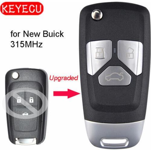 Keyecu Upgraded Flip Remote Car Key Fob for New Buick Lacrosse Regal Verano 2010-2014 315MHz ID46 Chip