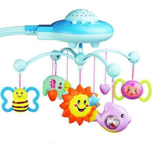 Best Quality Rattles Baby Toys Projecting Musical And Rotating Baby Mobile Musical Bed Bell With 50 Music For 0-12 Months
