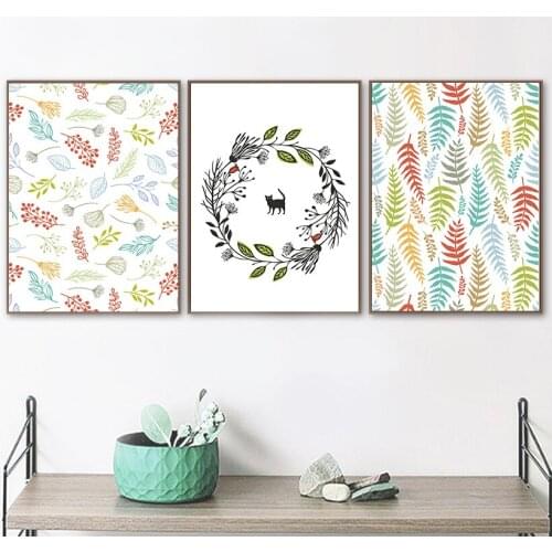 Colorful Leafs Nursery Quote Art Canvas Poster Minimalist Prints Painting Wall Picture for Living Room Modern Home Decoration