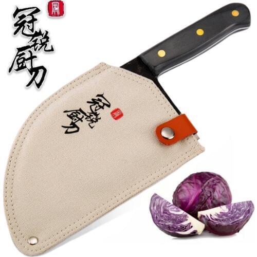 Handmade Forged Chef Knife Clad Steel Forged Chinese Cleaver Professional Kitchen Knives Meat Vegetables Slicing Chopping Tools