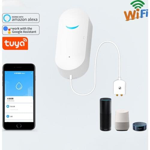 NABAS Tuya WiFi Smart Water Leakage Sensor Leakage Detector Leakage Alarm APP Push Notification Smart Security Alarm System