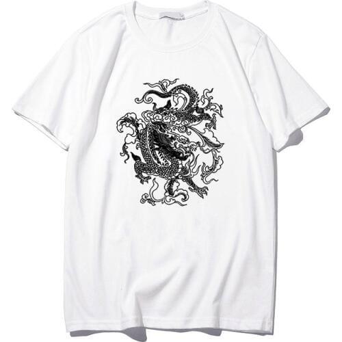 Womens t-shirt Korea Ulzzang cute long punk gothic clothes tops short-sleeved hip-hop retro print T-shirt bar Harajuku T-shirt