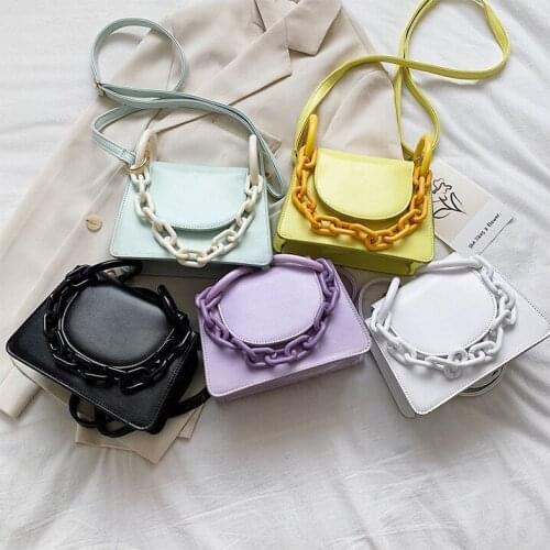 Women bag 2020 new fat Chains PU Flap Fashion Solid Single Shoulder Bags luxury handbags women bags designer ladylike