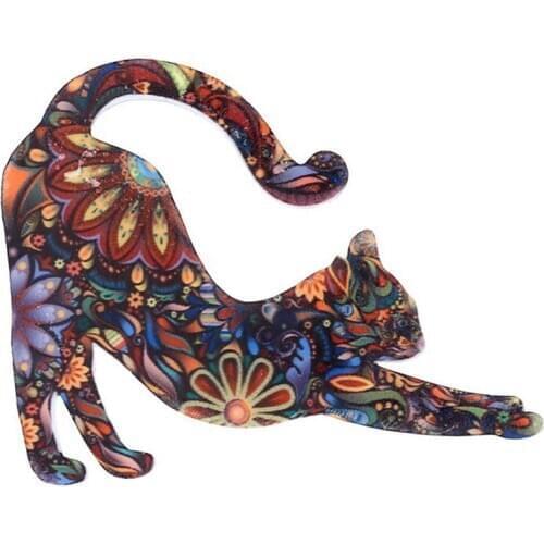 1Pc Cute Animal Cat Elephant Pattern Badge Fashion Creative Sports Brooch Animal Acrylic Unisex Fashion Jewelry Brooch Pin