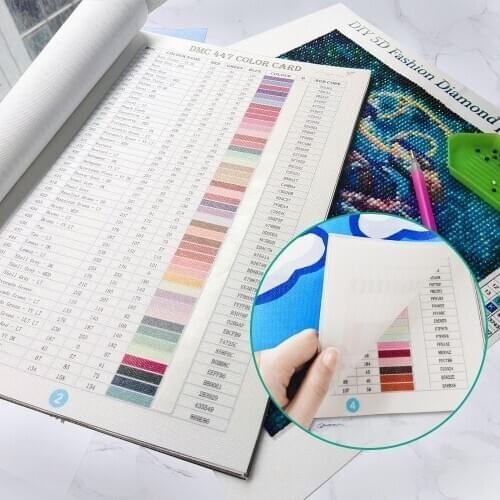 Diamond Painting Accessories tools Color Card Chart Booklet for Diamond Painting, Color Codes Diamond Art All Color Numbers