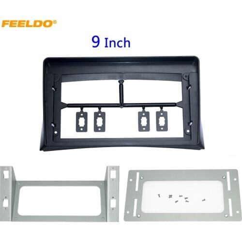 FEELDO Car Stereo 9" Big Screen Fascia Frame Adapter For Volkswagen Multivan 2Din Dash Audio Fitting Panel Frame Kit #HQ6706