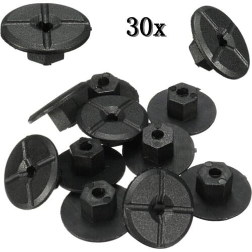 30Pcs 4mm Car Fender Flares Mud Flaps Splash Guard Wheel Arch Bumper Panel Fastener Clip Unthreaded Nuts For Mercedes Benz