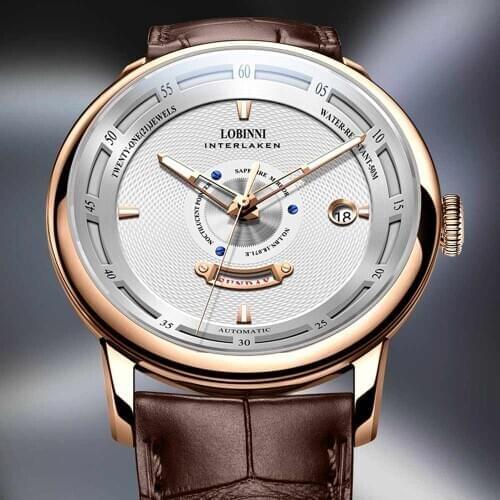 Switzerland Lobinni MIYOTA Movement Men Mechanical Watch Fashion Waterproof Automatic Men Watch Luxury Brand Wristwatch 18071