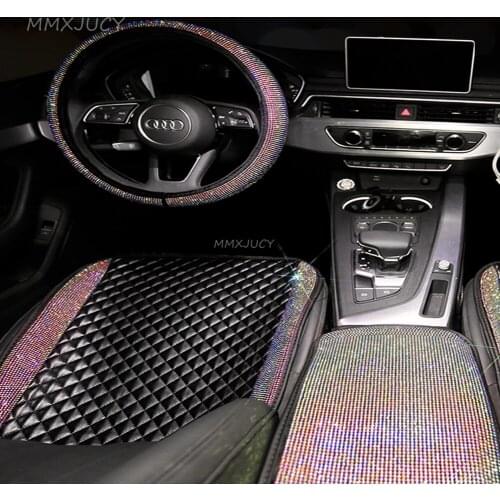 3 Pieces Summer Car Seat Cover Ice Silk Leather Auto Front & Rear Seat Cushion for Men Women Car Interior Styling Accessories