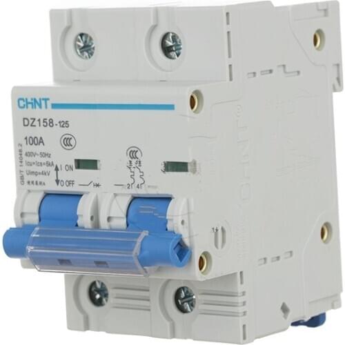 CHNT CHINT DZ158-125 2P 80A 100A 125A 220V 400V 50HZ Miniature Circuit breaker MCB NEW DZ47