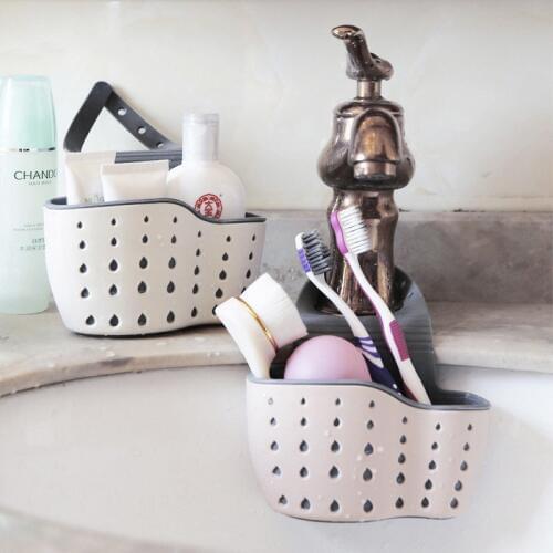Kitchen Accessories Kitchen Gadgets Utensils Double Pocket Storage Hanging Basket Drainer Bathroom Kitchen Sink Rack Holder