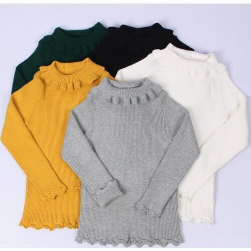 Kids Sweaters 2018 New Casual Solid Girls Sweater Children Autumn Winter Tops Clothing Girls Pullover Vetement Enfant
