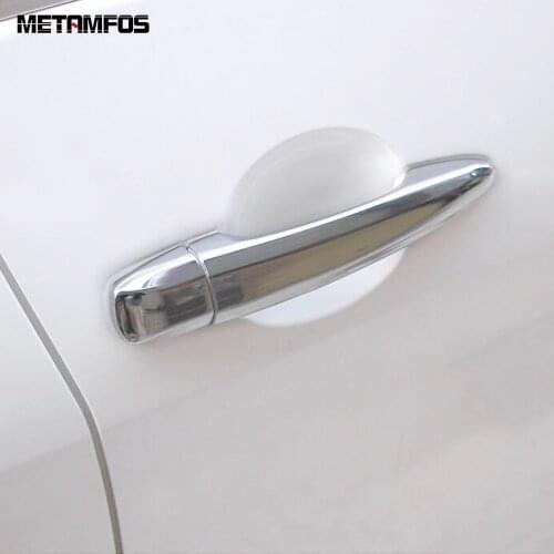 For Nissan Sentra Bluebird Sylphy Almera 2020 2021 Chrome Door Handle Cover Trim Decoration Sticker Exterior Car Accessories