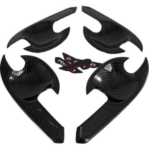 For Toyota Rush 2018 2019 2020 Exterior Accessories Carbon Fiber Door Handle Bowl Cover Trim Garnish Bezel Styling