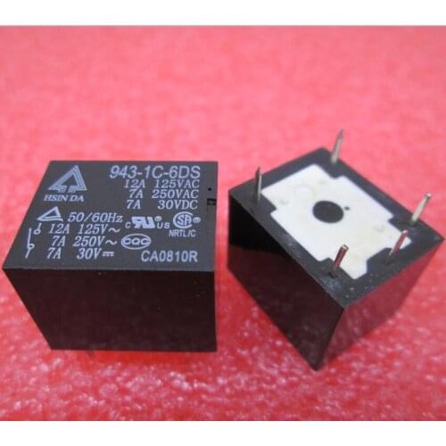 HOT NEW relay 943-1C-6DS 9431C6DS 6V 6VDC DC6V 7A 250VAC DIP5