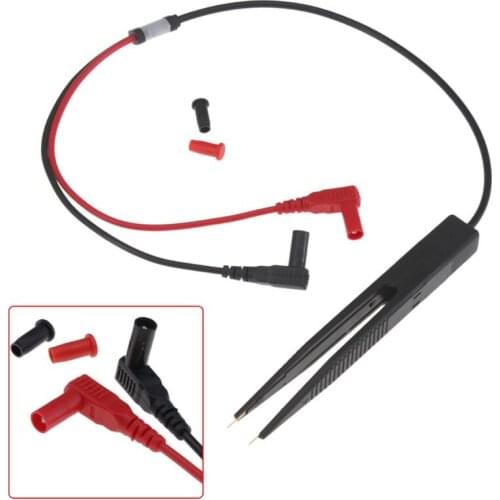 SMD Inductor Test Meter Clip Probe Tweezers For Resistor Multimeter Capacitor