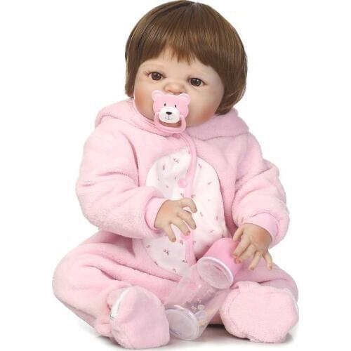 56cm Reborn Baby Girl Doll Full Vinyl Silicone Bebe Reborn Real Gentle Touch Toys Gift for Children Birthday and Christmas