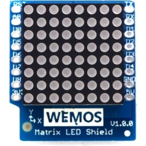 Matrix LED Shield V1.0.0 for WEMOS D1 mini