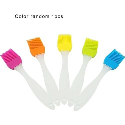 Food Grade Silicone BBQ Oil Brush High Temperature Resistant Barbecue Brush Seasoning Brush Kitchen Baking Tools Random Color
