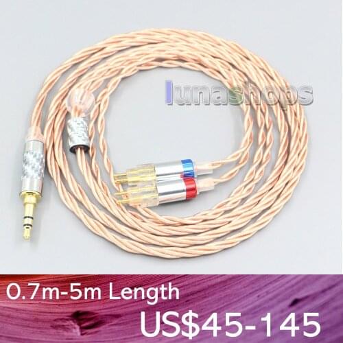 LN007178 Silver Plated OCC Shielding Coaxial Earphone Cable For Sennheiser HD580 HD600 HD650 HDxxx HD660S HD58x HD6xx Headphone