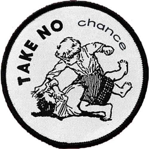 Take No S Patch Iron on Sew on Embroidery Patches For Clothing Cartoon Appliques Stickers Anime Patches For Kid Clothes T-shirt