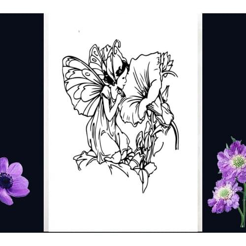 9*6CM Morning Glory Fairy Transparent Clear Stamps / Silicone Seals Roller Stamp For DIY Scrapbooking Photo Album/Card Making