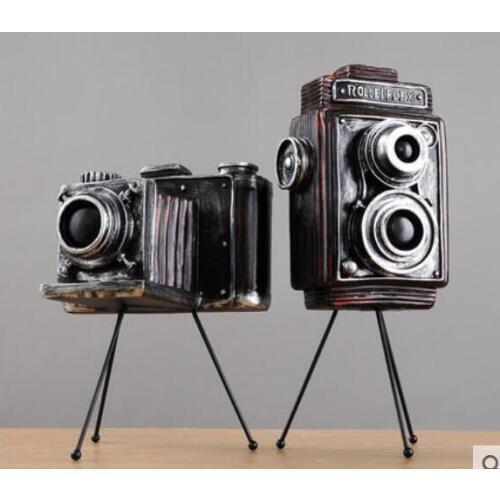 Retro camera model small furnishings creative nostalgia TV cabinet wine cabinet window shelf home decoration room wine crafts