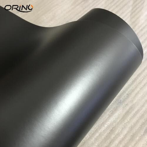 Grey PVC Matte Chrome Metallic Vinyl Dark Gray Matt Car Wrap Sticker Color Changing Foil Motorcycle Sticker With Air Release