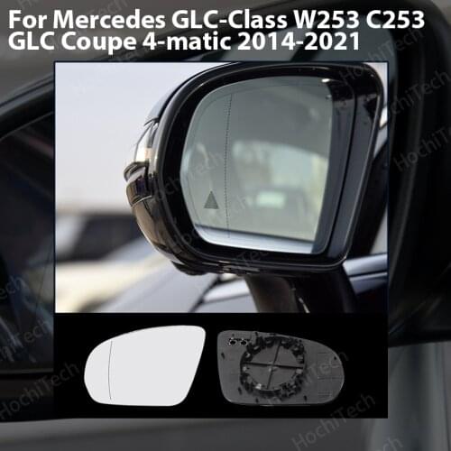 1pcs Electric Rearview Heated Mirror Glass Left & Right For Mercedes GLC-Class W253 C253 GLC Coupe 4-matic 2014-2021