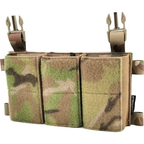 Tactical Airsoft Magazine Pouch Military LV119 FCSK AVS FCSK Vest Triple Front Panel Bag for 5.56/7.62/AK47 Mag Ammo Pouch Gear